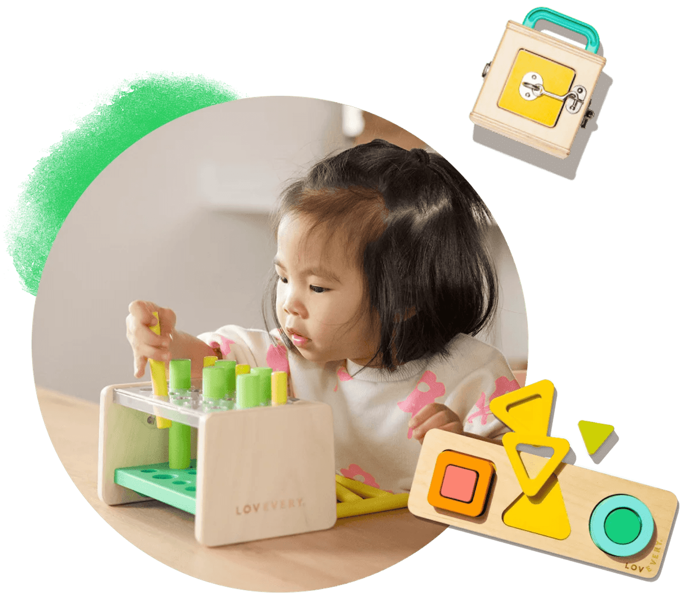 1-year old playing with toys from The Play Kits